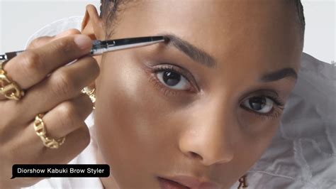 dior brow styler black swatch|diorshow kabuki brow styler.